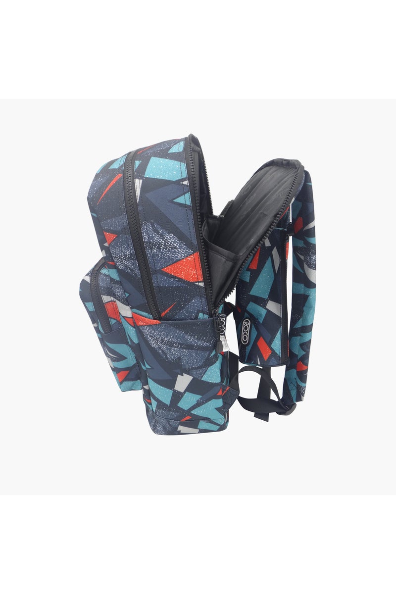 ROCO Printed Backpack with Adjustable Straps and Pencil Case - 17 inches - Image 4